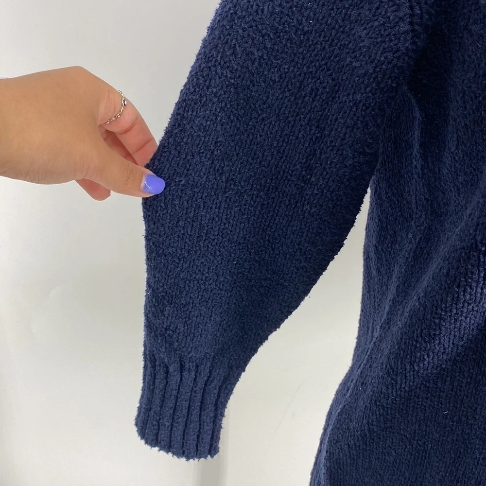 J. Crew Crochet Crew Ribbed Neckline Long Sleeve Sweater